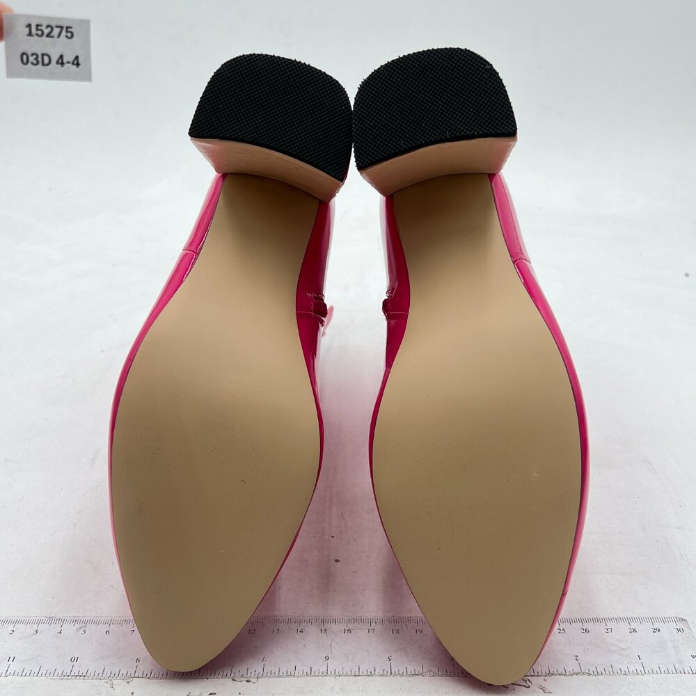 Fsj Fuchsia Pointed Toe Block High Heel Ankle Boo… - image 7